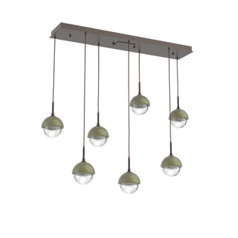 Cabochon Linear 7pc Multi-Pendant (1289|PLB0093-07-FB-C-C01-L3-GE)