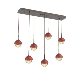 Cabochon Linear 7pc Multi-Pendant (1289|PLB0093-07-FB-A-C01-L1-RE)