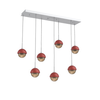 Cabochon Linear 7pc Multi-Pendant (1289|PLB0093-07-CS-B-C01-L3-RE)