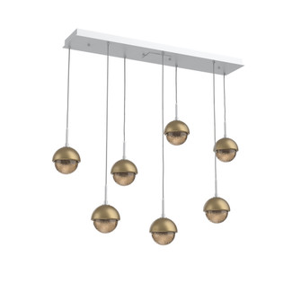 Cabochon Linear 7pc Multi-Pendant (1289|PLB0093-07-CS-B-C01-L1-GB)