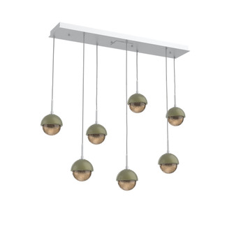 Cabochon Linear 7pc Multi-Pendant (1289|PLB0093-07-CS-B-C01-L1-GE)