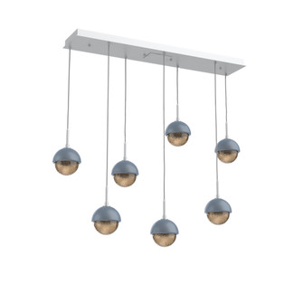 Cabochon Linear 7pc Multi-Pendant (1289|PLB0093-07-CS-B-C01-L1-BU)