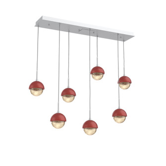 Cabochon Linear 7pc Multi-Pendant (1289|PLB0093-07-CS-A-C01-L1-RE)