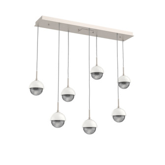 Cabochon Linear 7pc Multi-Pendant (1289|PLB0093-07-BS-S-C01-L1-WI)