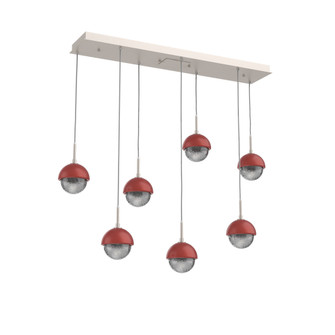 Cabochon Linear 7pc Multi-Pendant (1289|PLB0093-07-BS-S-C01-L1-RE)