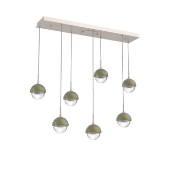 Cabochon Linear 7pc Multi-Pendant (1289|PLB0093-07-BS-C-C01-L1-GE)