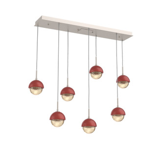 Cabochon Linear 7pc Multi-Pendant (1289|PLB0093-07-BS-A-C01-L1-RE)