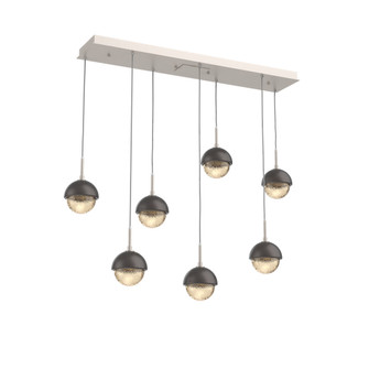 Cabochon Linear 7pc Multi-Pendant (1289|PLB0093-07-BS-A-C01-L1-GP)