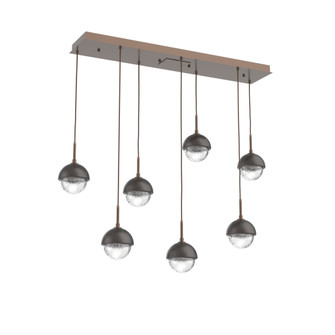 Cabochon Linear 7pc Multi-Pendant (1289|PLB0093-07-BB-C-C01-L3-GP)