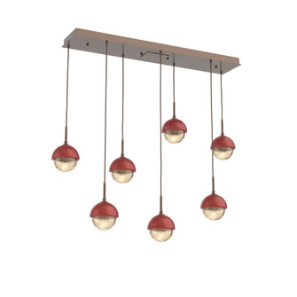 Cabochon Linear 7pc Multi-Pendant (1289|PLB0093-07-BB-A-C01-L1-RE)