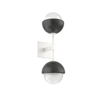 Cabochon Double Sconce (1289|IDB0093-02-WI-WL-L3-MB)