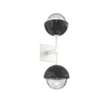 Cabochon Double Sconce (1289|IDB0093-02-WI-C-L1-BM)