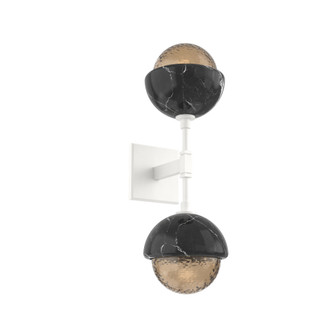 Cabochon Double Sconce (1289|IDB0093-02-WI-B-L1-BM)