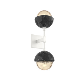 Cabochon Double Sconce (1289|IDB0093-02-WI-A-L1-BM)