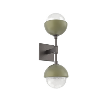 Cabochon Double Sconce (1289|IDB0093-02-GP-WL-L3-GE)