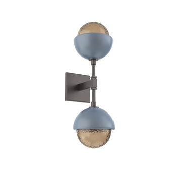Cabochon Double Sconce (1289|IDB0093-02-GP-B-L3-BU)