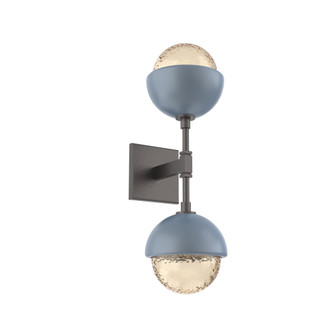 Cabochon Double Sconce (1289|IDB0093-02-GP-A-L3-BU)