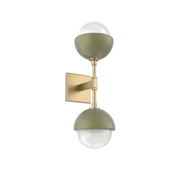 Cabochon Double Sconce (1289|IDB0093-02-GB-WL-L3-GE)