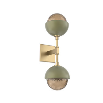 Cabochon Double Sconce (1289|IDB0093-02-GB-B-L3-GE)