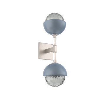 Cabochon Double Sconce (1289|IDB0093-02-BS-S-L3-BU)