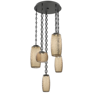 Vessel Round Chain 5pc Multi-Pendant (1289|CNB0091-05-MB-B-CH2-L1)