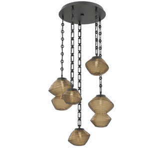 Mesa Round Chain 5pc Multi-Pendant (1289|CNB0089-05-MB-B-CH3-L1)