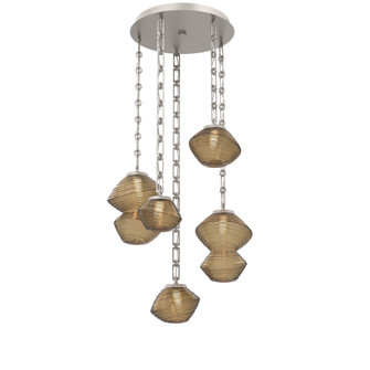 Mesa Round Chain 5pc Multi-Pendant (1289|CNB0089-05-BS-B-CH3-L1)