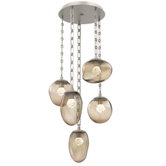 Cosmos Round 5pc Multi-Pendant Chain (LED) (1289|CNB0069-05-BS-ZB-CH3-L3)