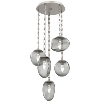 Cosmos Round 5pc Multi-Pendant Chain (LED) (1289|CNB0069-05-BS-GS-CH3-L1)