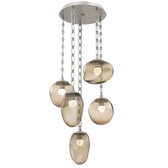 Cosmos Round 5pc Multi-Pendant Chain (LED) (1289|CNB0069-05-BS-FB-CH3-L3)