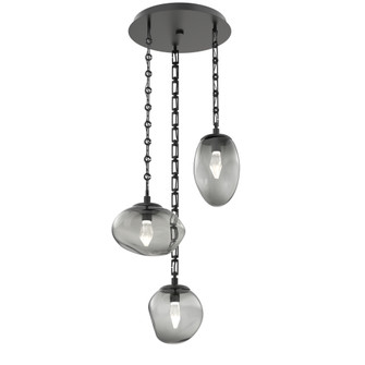 Cosmos Round 3pc Multi-Pendant Chain (LED) (1289|CNB0069-03-MB-GS-CH3-L1)