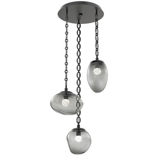 Cosmos Round 3pc Multi-Pendant Chain (LED) (1289|CNB0069-03-MB-FS-CH2-L3)