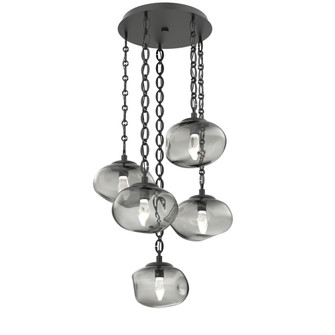 Nova Round 5pc Multi-Pendant Chain (LED) (1289|CNB0068-05-MB-GS-CH2-L1)