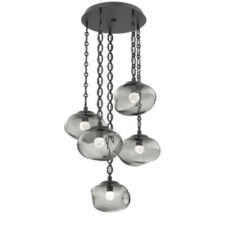 Nova Round 5pc Multi-Pendant Chain (LED) (1289|CNB0068-05-MB-FS-CH2-L3)