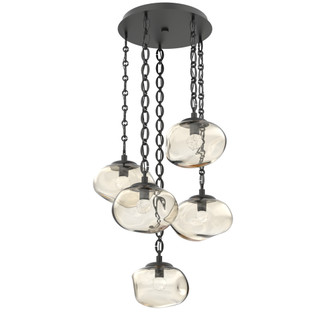 Nova Round 5pc Multi-Pendant Chain (LED) (1289|CNB0068-05-MB-FA-CH2-L3)