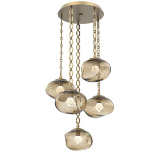 Nova Round 5pc Multi-Pendant Chain (LED) (1289|CNB0068-05-GB-ZB-CH2-L1)