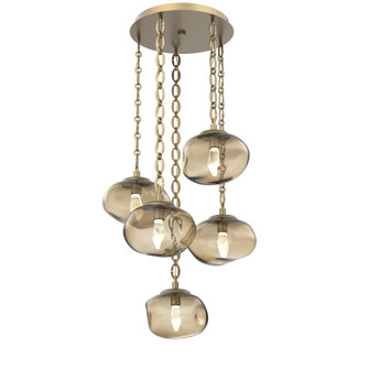 Nova Round 5pc Multi-Pendant Chain (LED) (1289|CNB0068-05-GB-GB-CH2-L3)