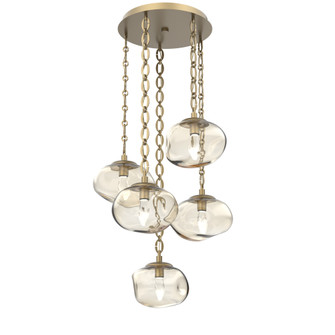 Nova Round 5pc Multi-Pendant Chain (LED) (1289|CNB0068-05-GB-GA-CH2-L1)