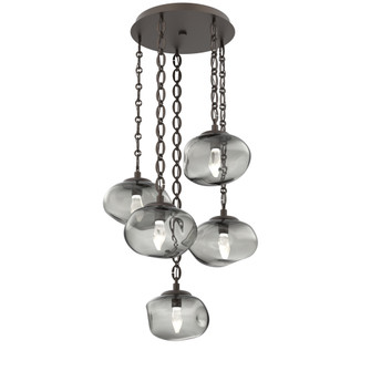 Nova Round 5pc Multi-Pendant Chain (LED) (1289|CNB0068-05-FB-GS-CH2-L3)