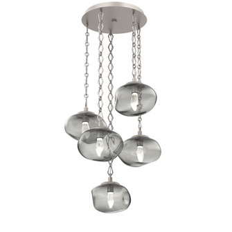 Nova Round 5pc Multi-Pendant Chain (LED) (1289|CNB0068-05-BS-GS-CH1-L1)