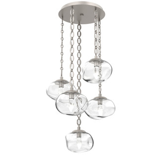 Nova Round 5pc Multi-Pendant Chain (LED) (1289|CNB0068-05-BS-GC-CH2-L1)