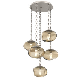 Nova Round 5pc Multi-Pendant Chain (LED) (1289|CNB0068-05-BS-GB-CH1-L3)
