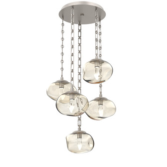 Nova Round 5pc Multi-Pendant Chain (LED) (1289|CNB0068-05-BS-GA-CH3-L3)