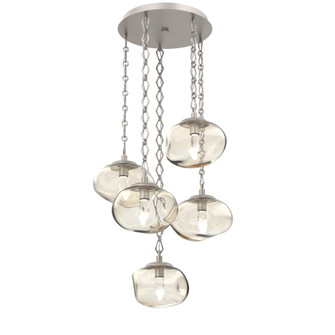 Nova Round 5pc Multi-Pendant Chain (LED) (1289|CNB0068-05-BS-GA-CH1-L1)