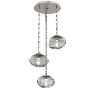 Nova Round 3pc Multi-Pendant Chain (LED) (1289|CNB0068-03-BS-GS-CH2-L1)