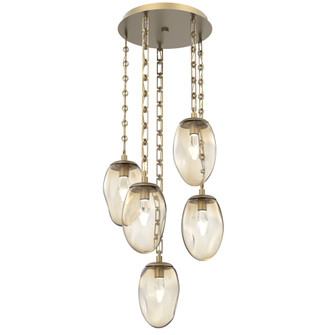 Meteo Round 5pc Multi-Pendant Chain (LED) (1289|CNB0067-05-GB-GA-CH3-L3)