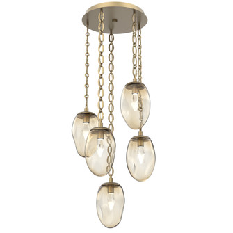 Meteo Round 5pc Multi-Pendant Chain (LED) (1289|CNB0067-05-GB-GA-CH2-L3)