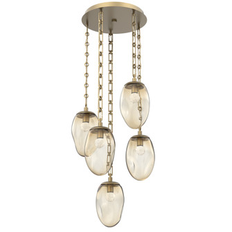 Meteo Round 5pc Multi-Pendant Chain (LED) (1289|CNB0067-05-GB-FA-CH3-L3)