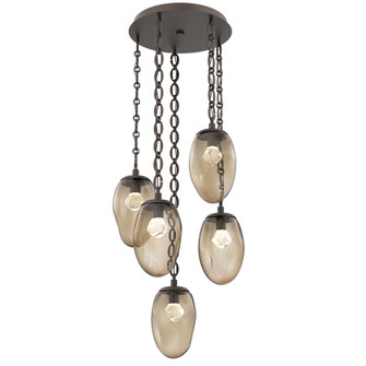 Meteo Round 5pc Multi-Pendant Chain (LED) (1289|CNB0067-05-FB-ZB-CH2-L1)