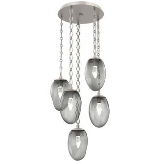 Meteo Round 5pc Multi-Pendant Chain (LED) (1289|CNB0067-05-BS-GS-CH1-L3)